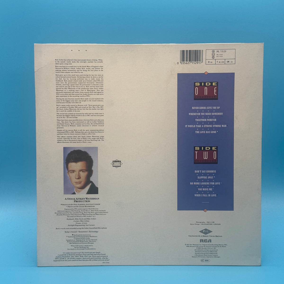 Rick Astley - Whenever You Need Somebody Vinyl