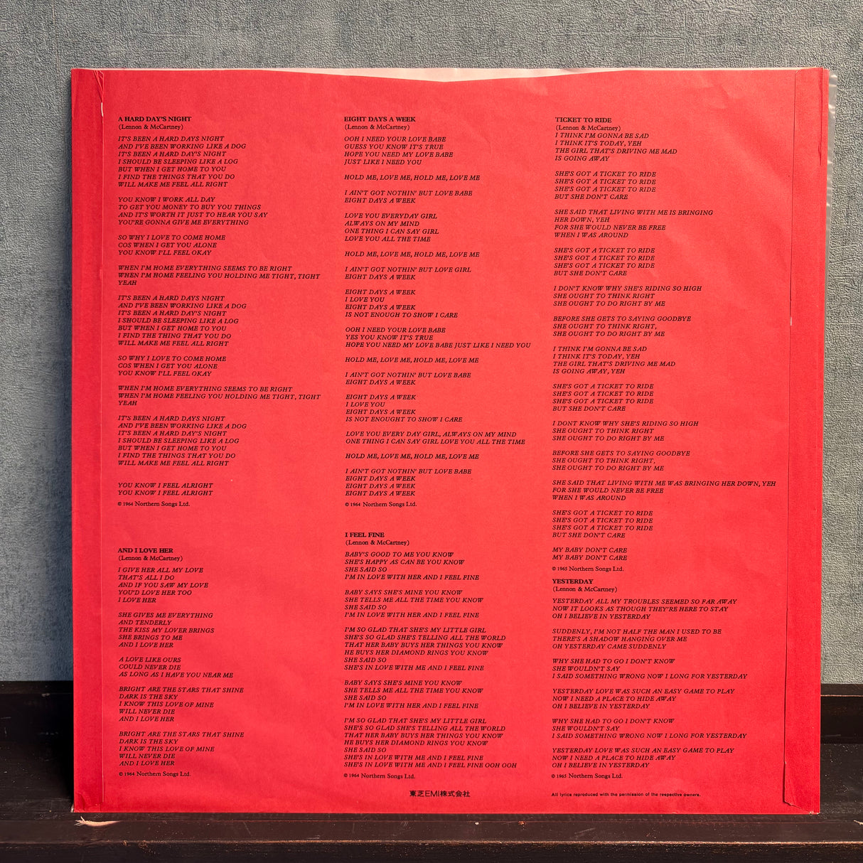 The Beatles - 1962-1966 - Red Album - Japanese Press - RED VINYL