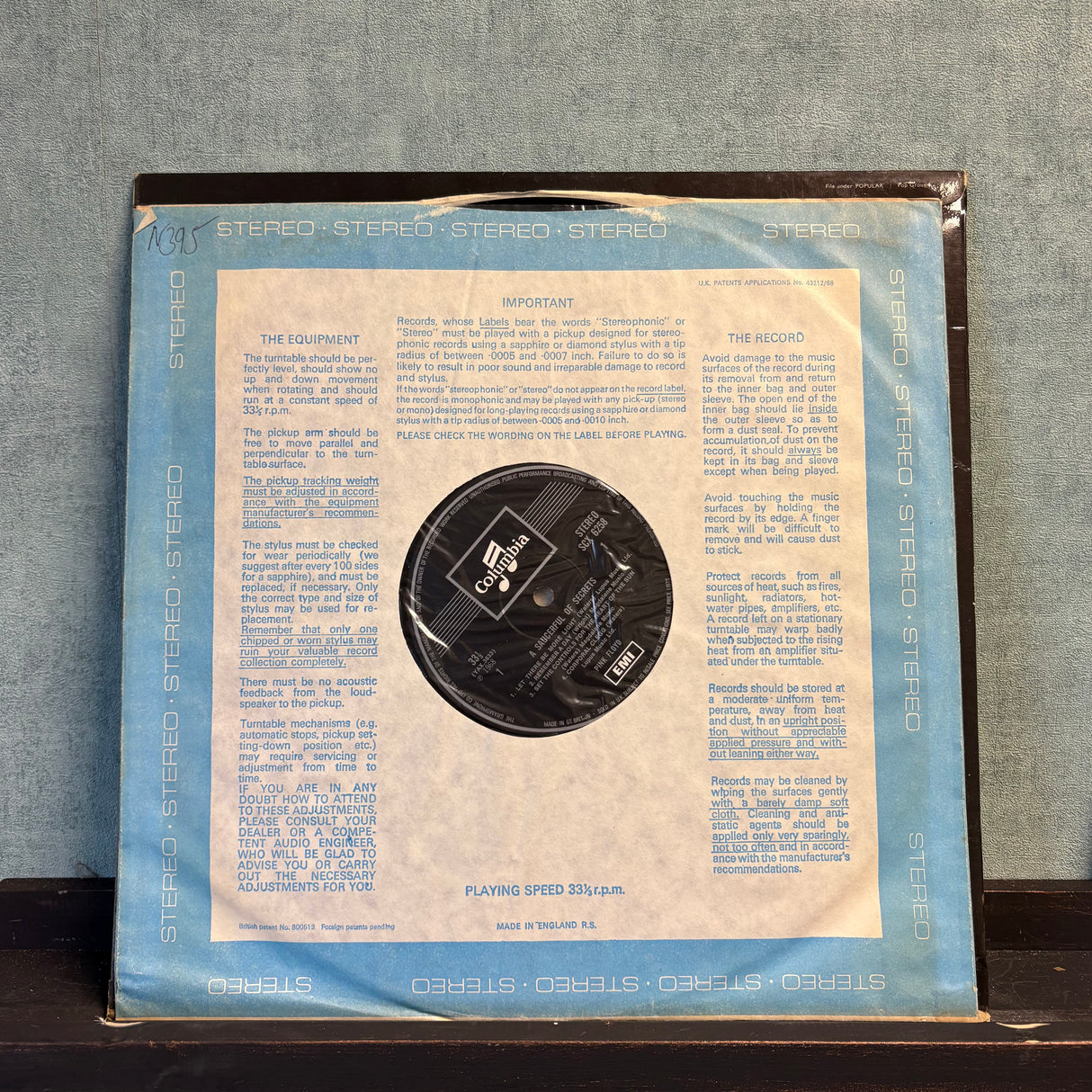 Pink Floyd - Sauceful Of Secrets - 2nd Press One Box EMI Label - VINYL