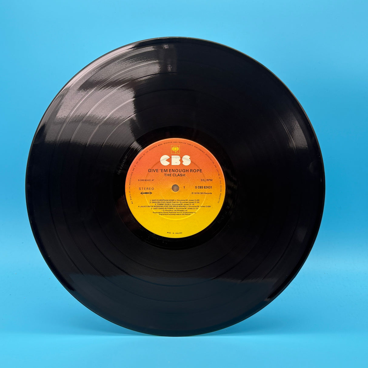 The Clash - Give Em Enough Rope CBS A1 B1 Vinyl