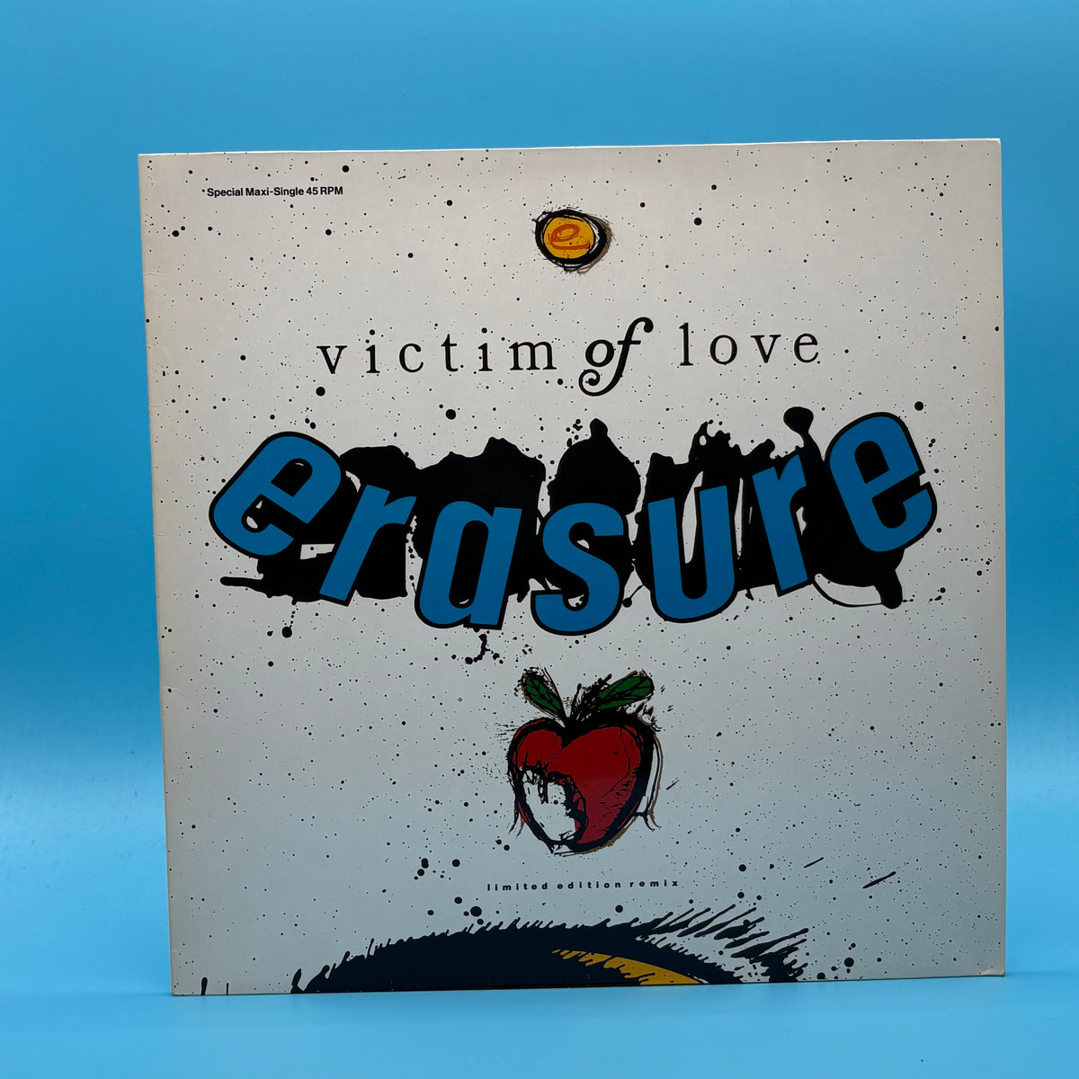 Erasure - Victim Of Love Blue Splatter 12” Single Vinyl