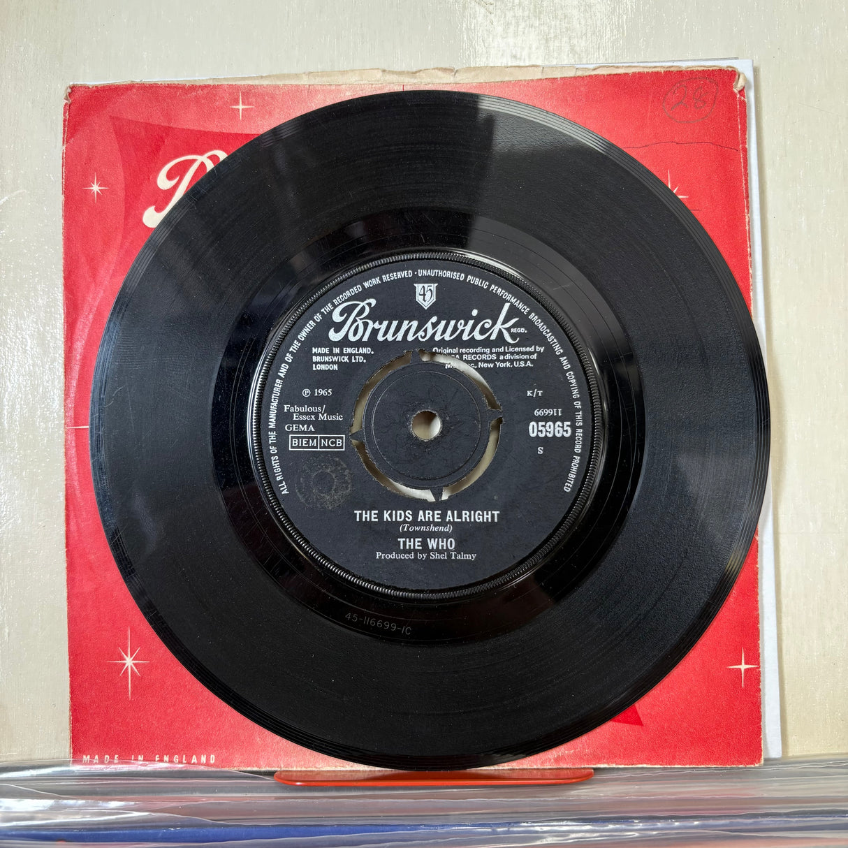 The Who - The Kids are Alright Brunswick Original Vinyl Single