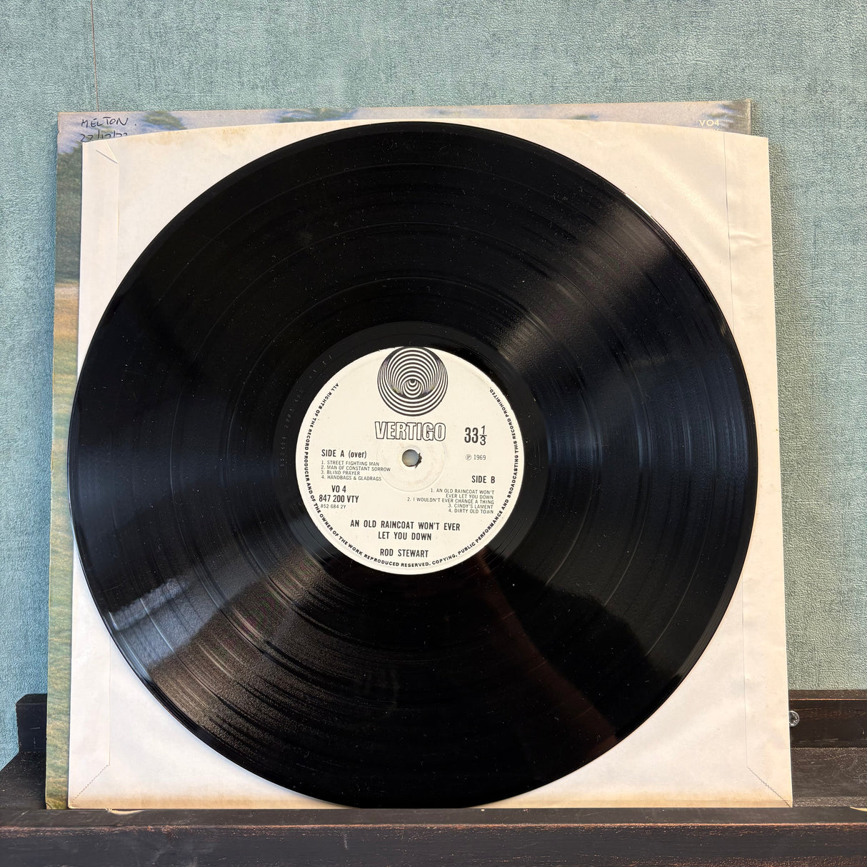 Rod Stewart - An Old Raincoat Won't Ever Let You Down - Vertigo Swirl - VINYL