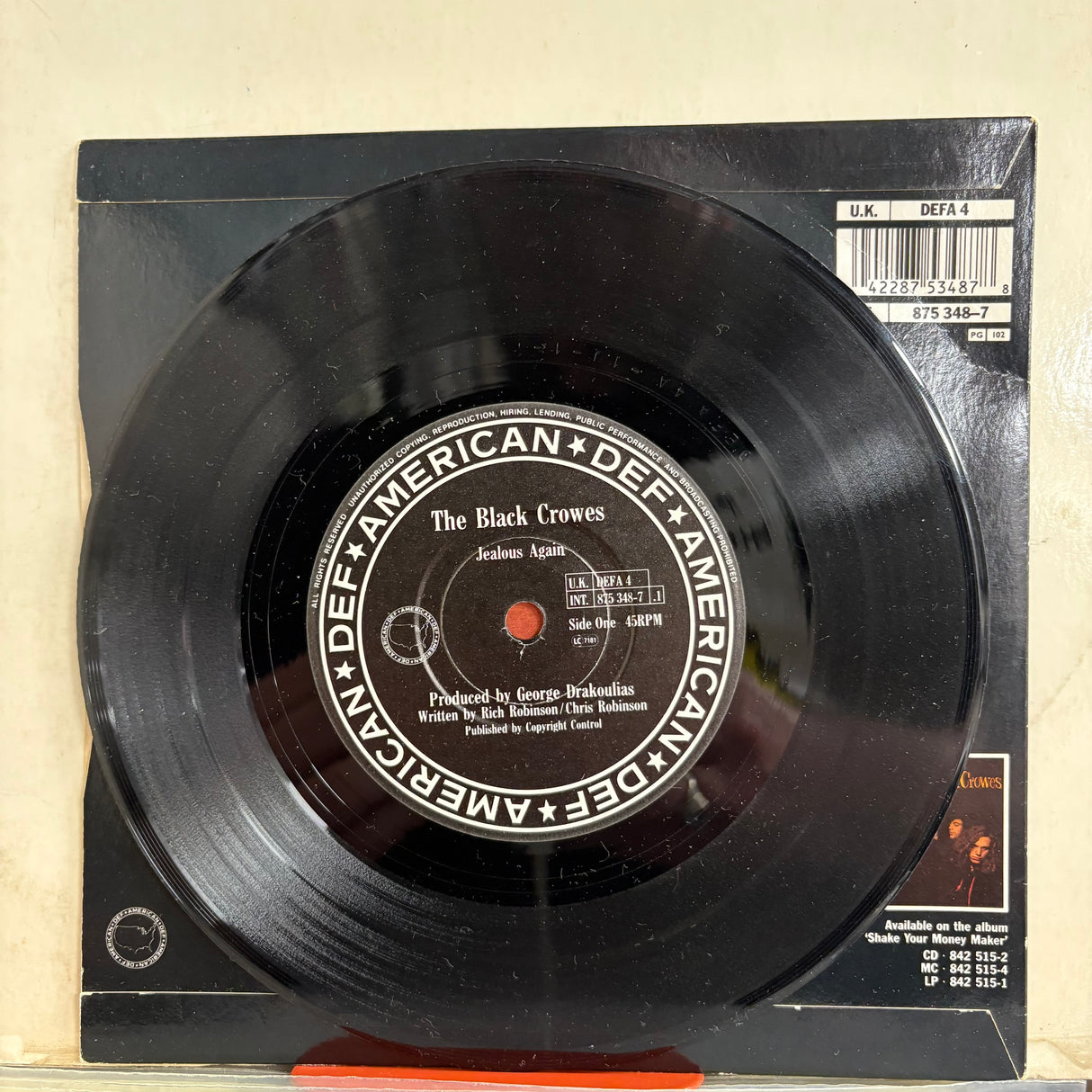 The Black Crowes - Jealous Again Vinyl