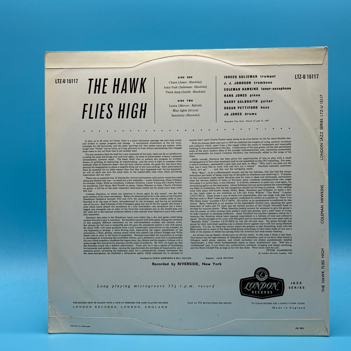 Coleman Hawkins - The Hawk Flies High Original UK Vinyl