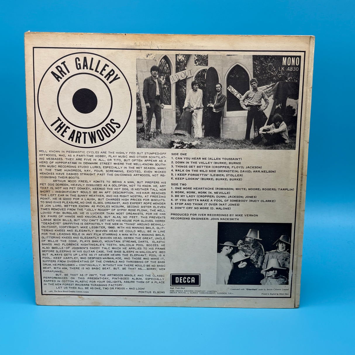 The Artwoods - Art Gallery Original Vinyl