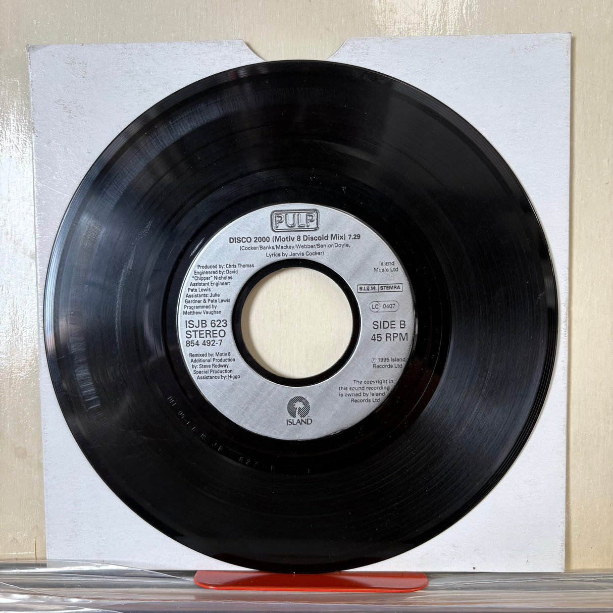 Pulp - Disco 2000 Jukebox Vinyl Single