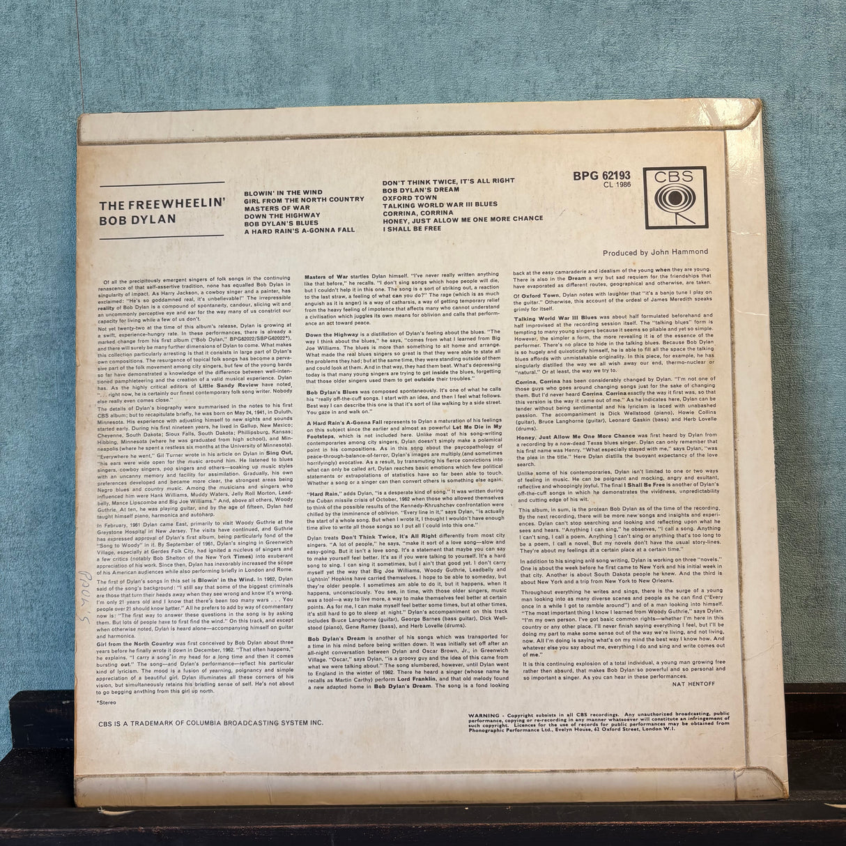 Bob Dylan - The Freewheelin' Bob Dylan - VINYL
