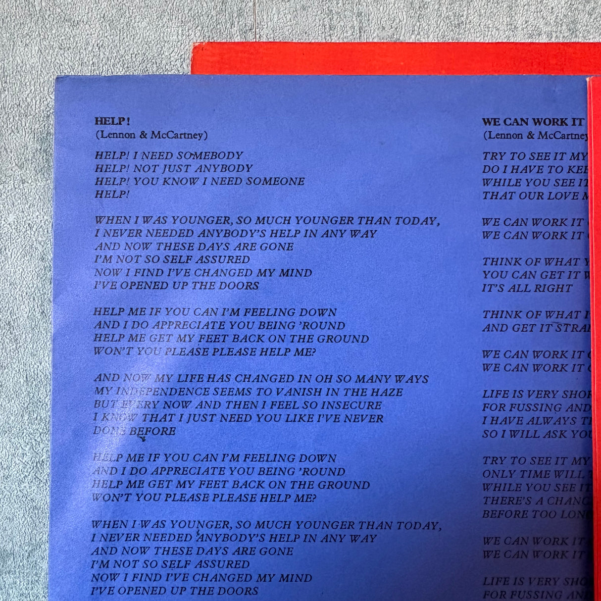 The Beatles - 1962-1966 - Red Album - Blue Inner Misprint - VINYL