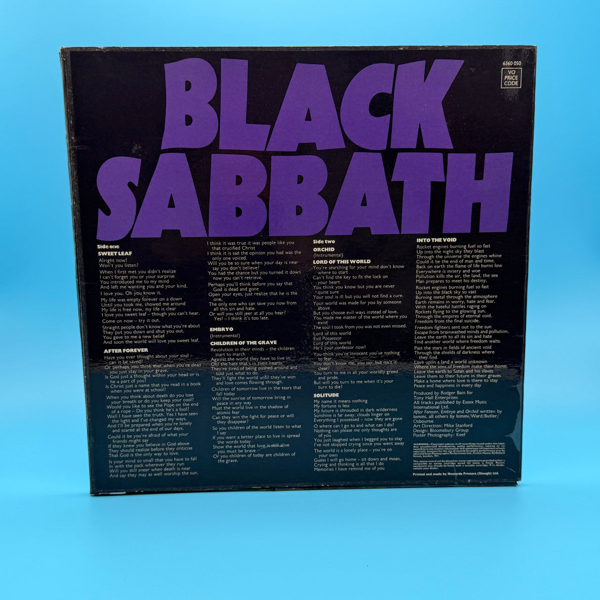 Black Sabbath - Master Of Reality Complete Vinyl