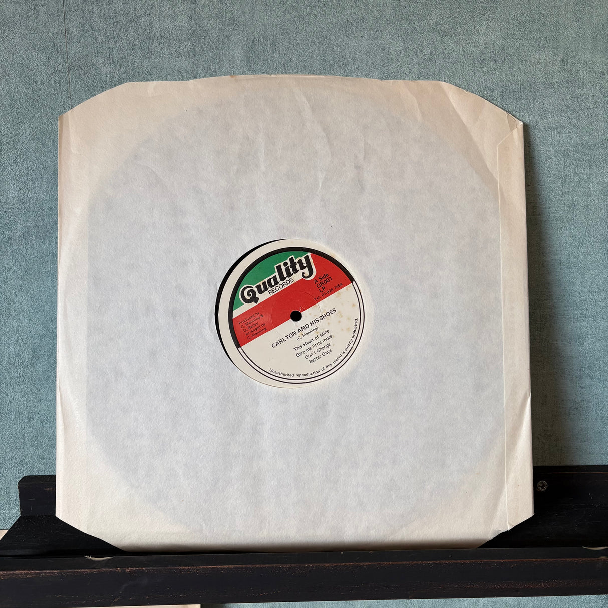 Carlton And The Shoes - This Heart Of Mine - Original Quality Records Label USA - VINYL