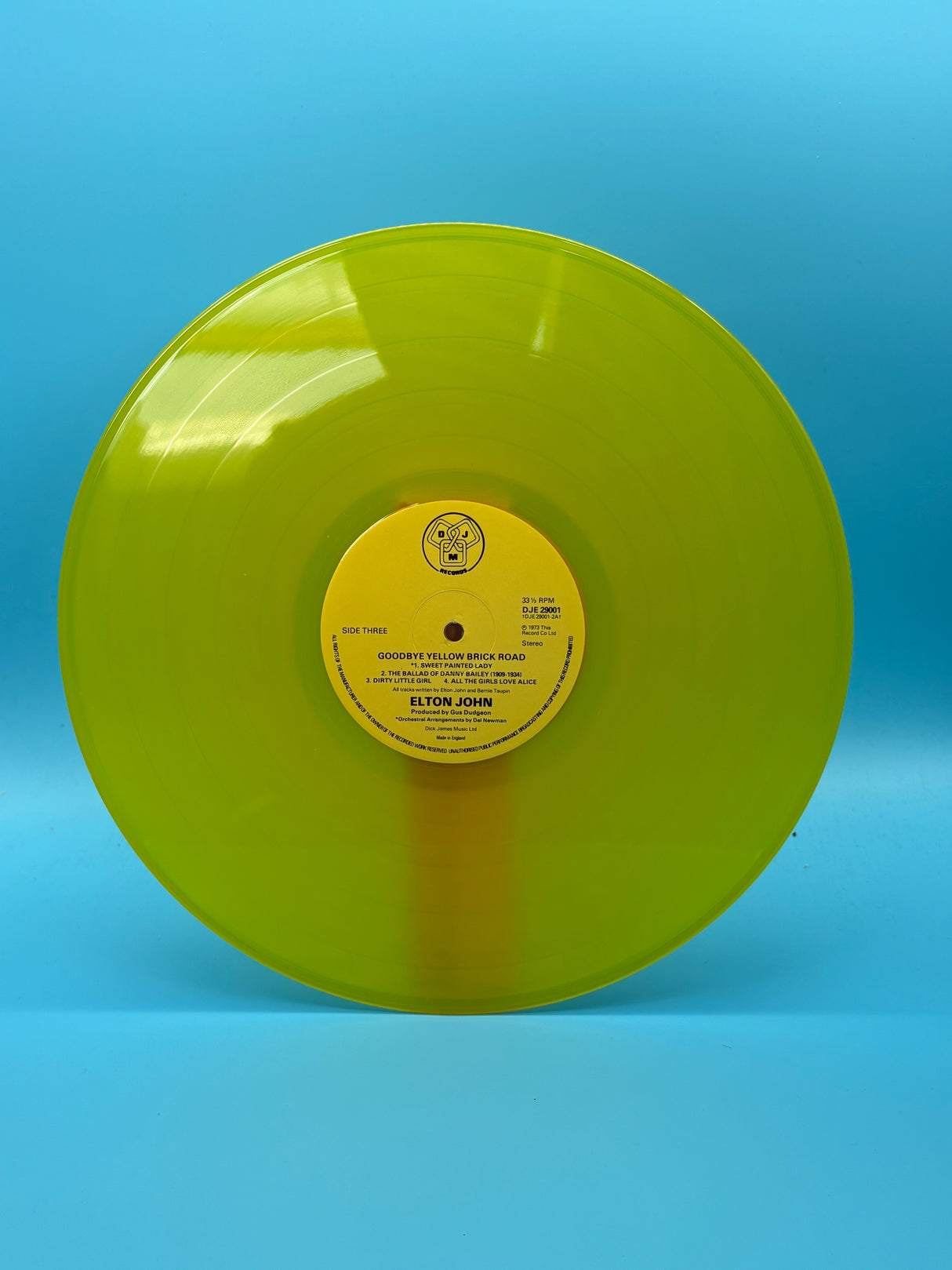 Elton John - Goodbye Yellow Brick Road Original Yellow Coloured Vinyl