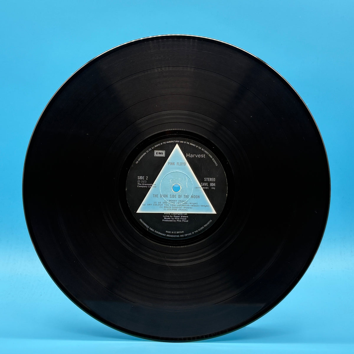 Pink Floyd - The Dark Side Of The Moon Solid Blue Triangle Vinyl