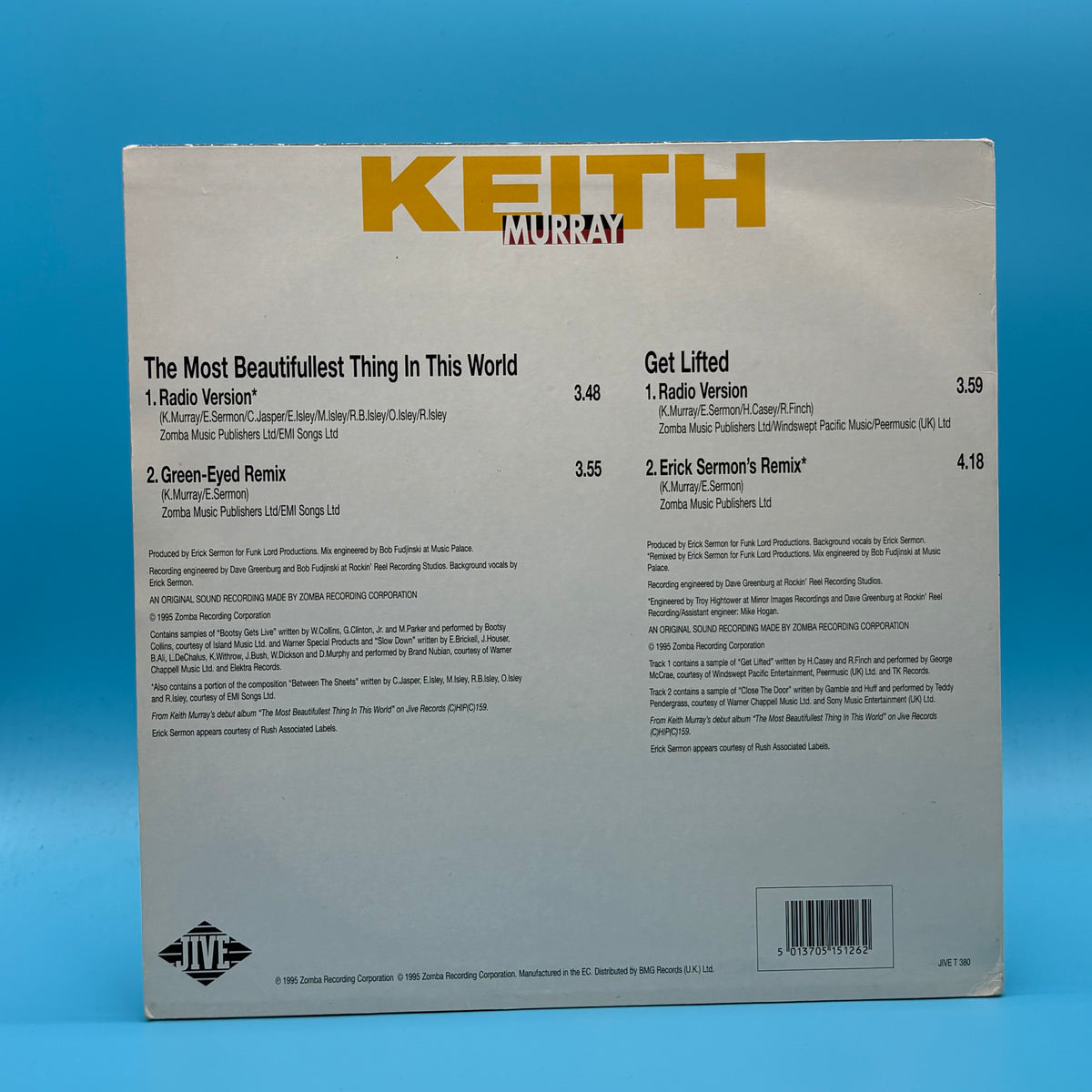 Keith Murray - The Most Beautifullest Thing In This World Get Lifted 12" Single Vinyl
