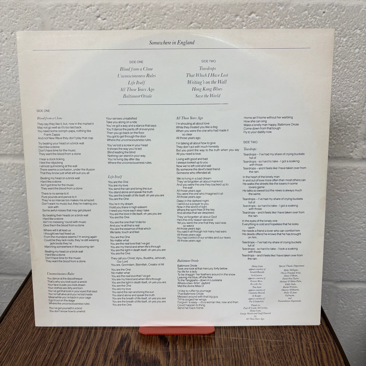 George Harrison - Somewhere In England - VINYL