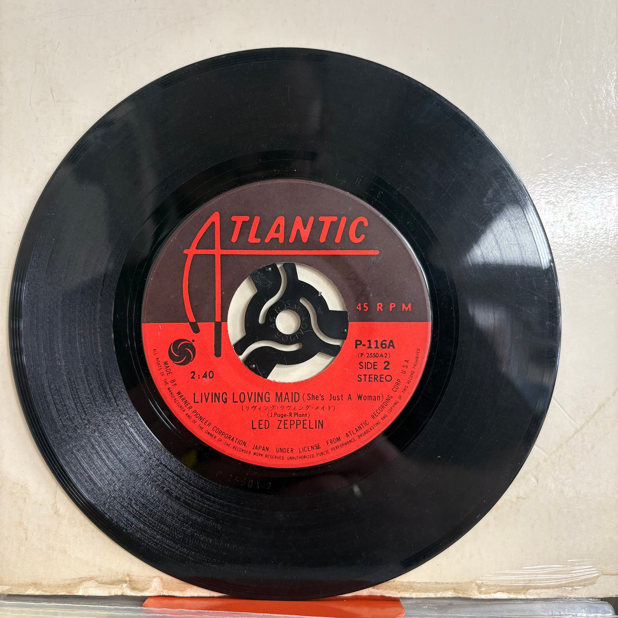 Led Zeppelin - Whole Lotta Love Japanese Single Vinyl