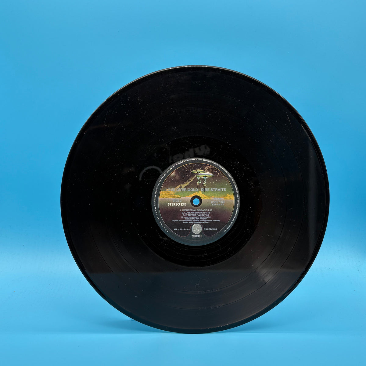 Dire Straits - Love Over Gold Greek Spaceship Label Vinyl