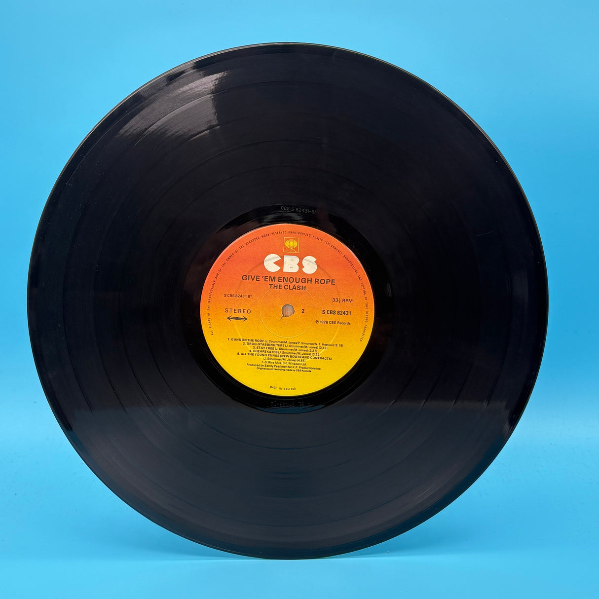The Clash - Give Em Enough Rope CBS A1 B1 Vinyl