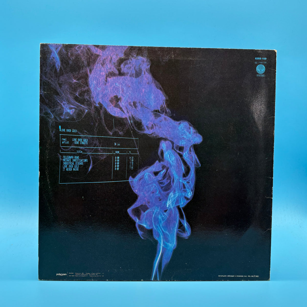 Dire Straits - Love Over Gold Greek Spaceship Label Vinyl