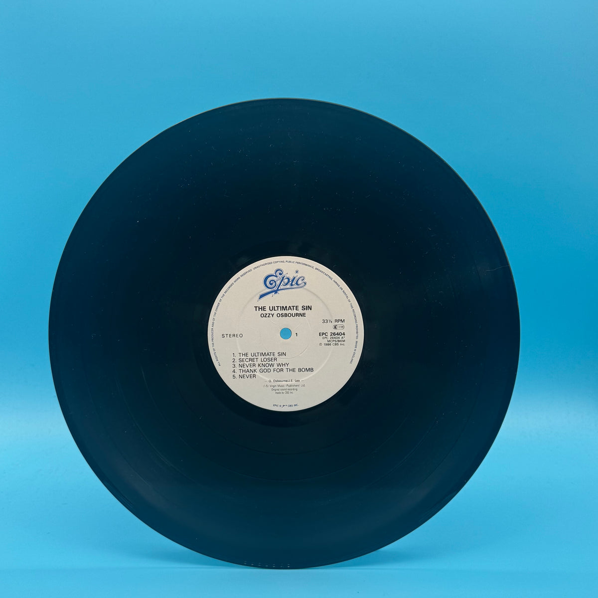 Ozzy Osbourne - The Ultimate Sin Vinyl