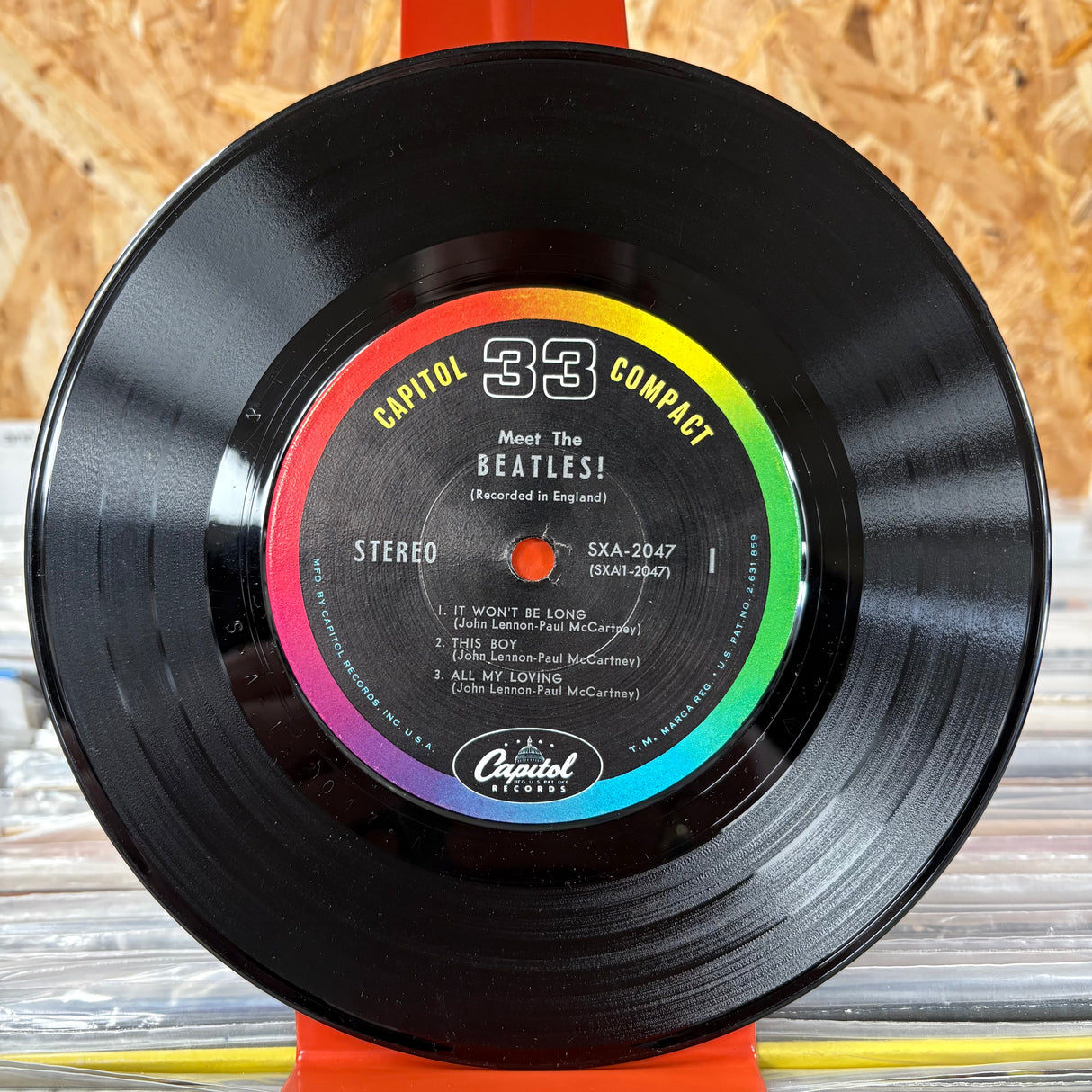 Meet The Beatles! - 7" USA Promotional Juke Box Copy - With 2 Stickers - VINYL