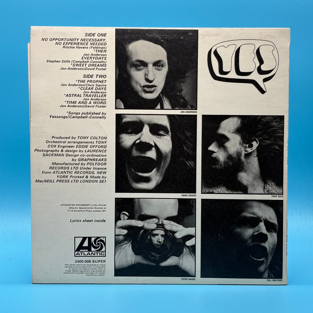 Yes - Time and a Word Original Plum Atlantic Vinyl