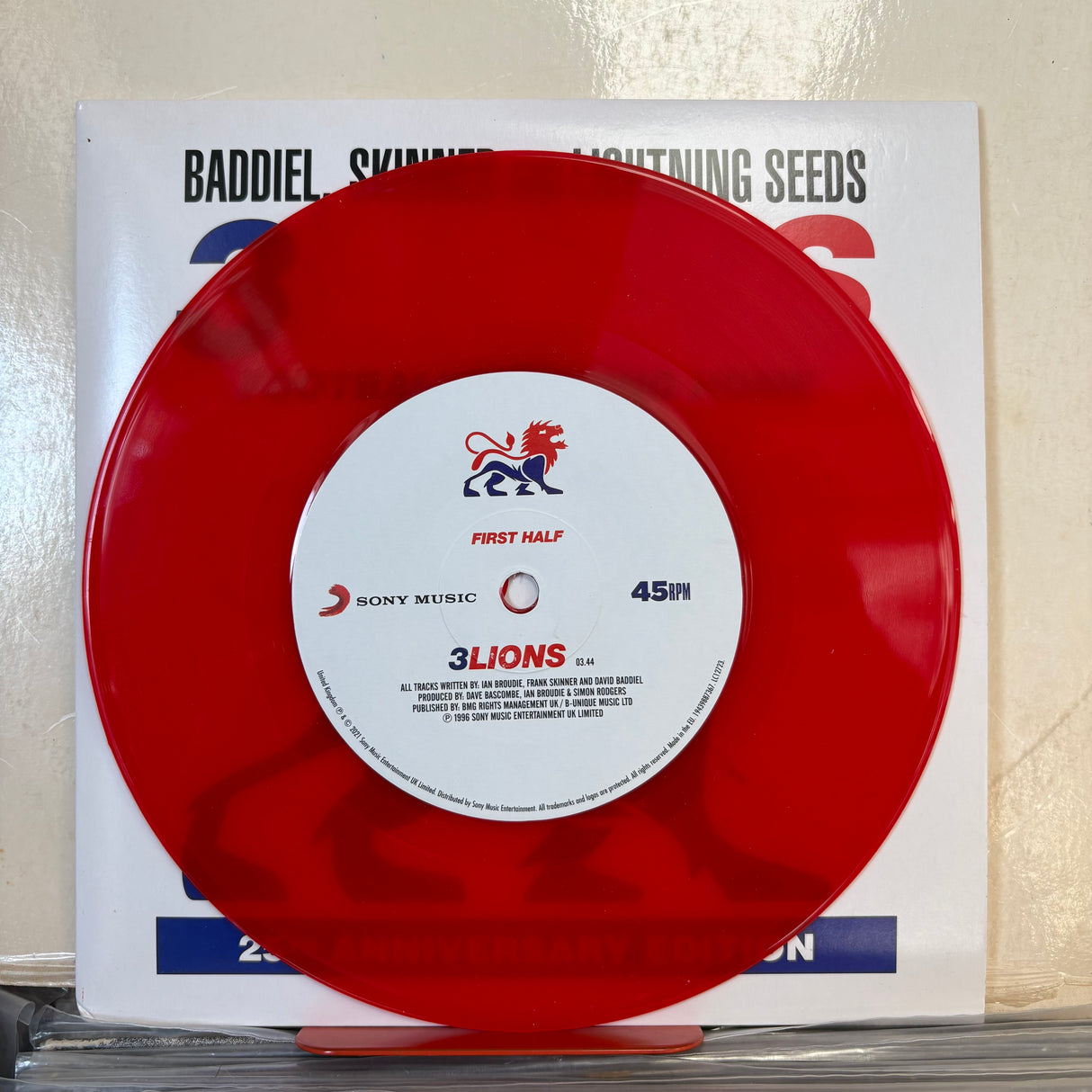 Baddiel, Skinner & The Lightening Seeds - Three Lions 25th Anniversary Red Vinyl