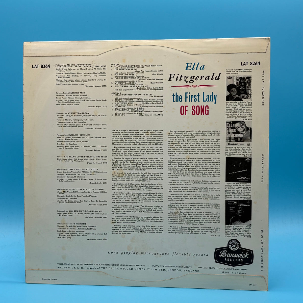 Ella Fitzgerald - The First Lady of Song Original UK Vinyl