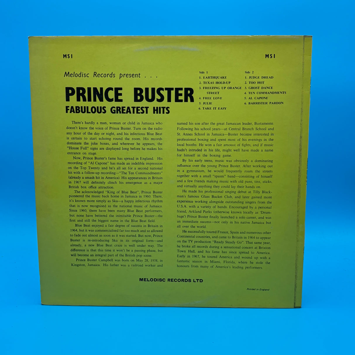 Prince Buster - FABulous Greatest Hits Vinyl