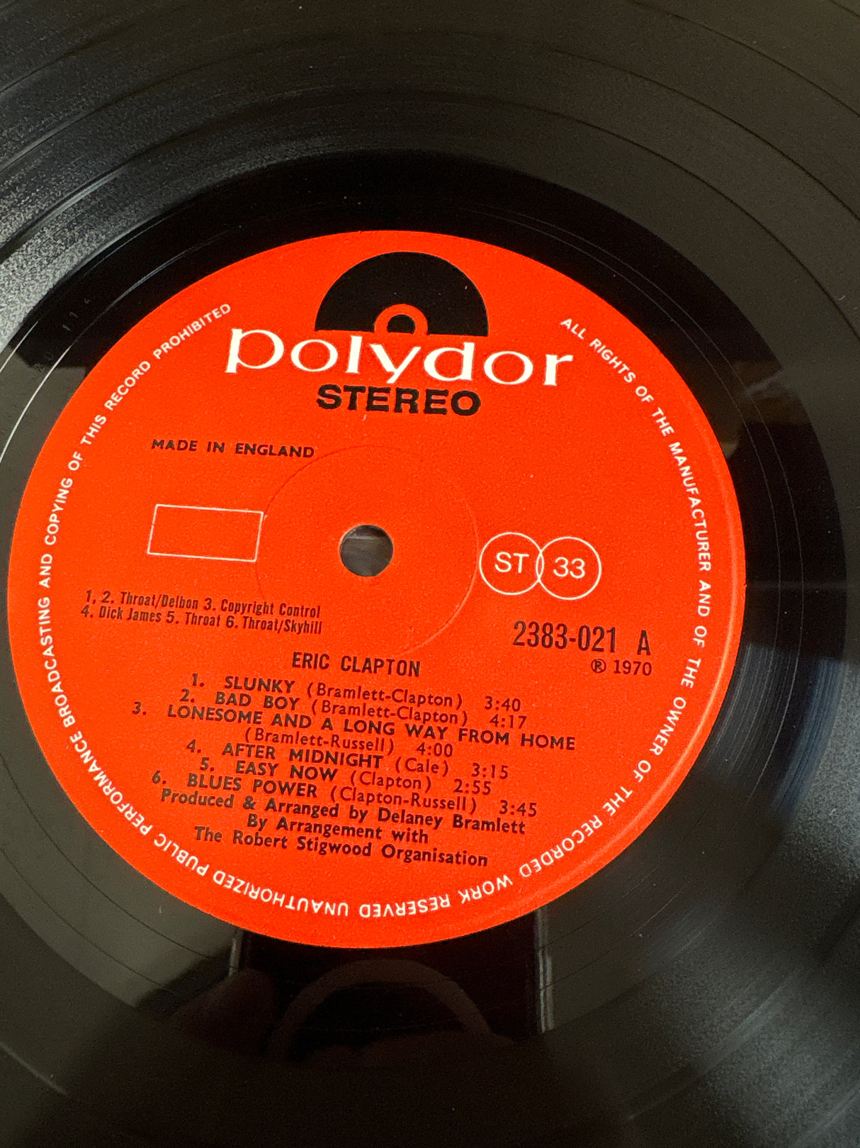 Eric Clapton - S/T - VINYL