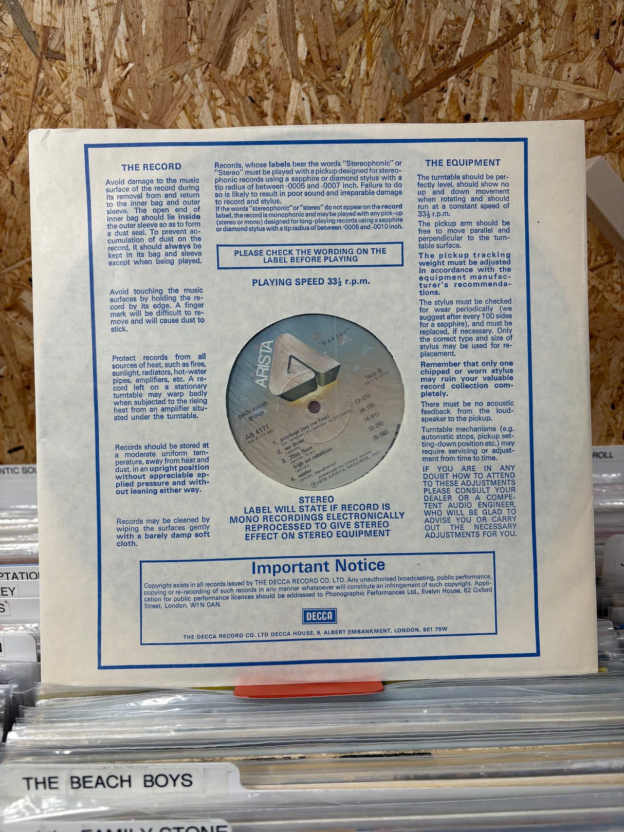 Patti Smith - Easter - VINYL