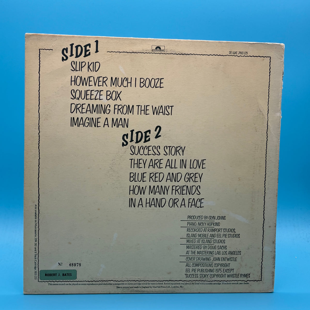 The Who - By Numbers Vinyl