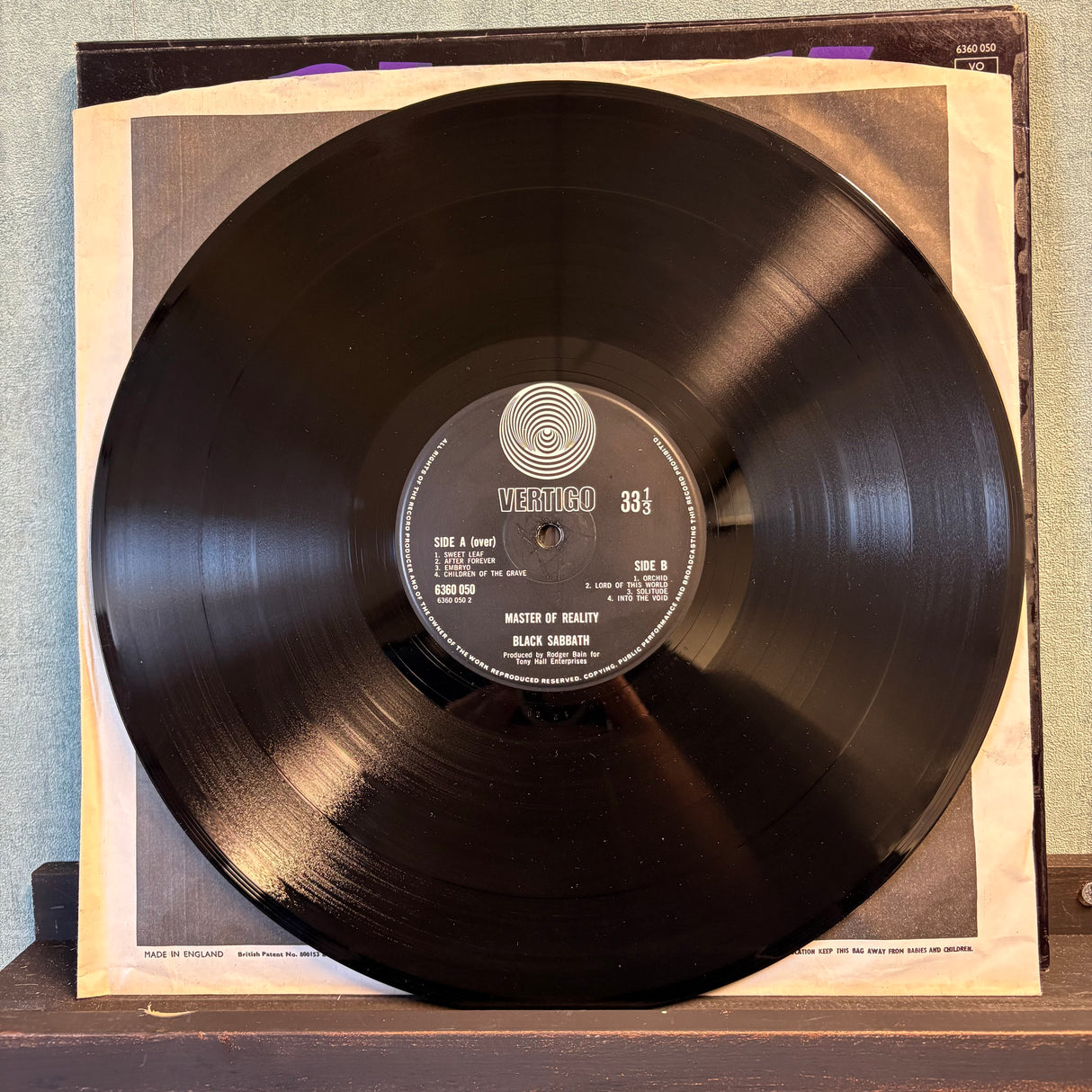 Black Sabbath - Master Of Reality - Original Vertigo Swirl - VINYL