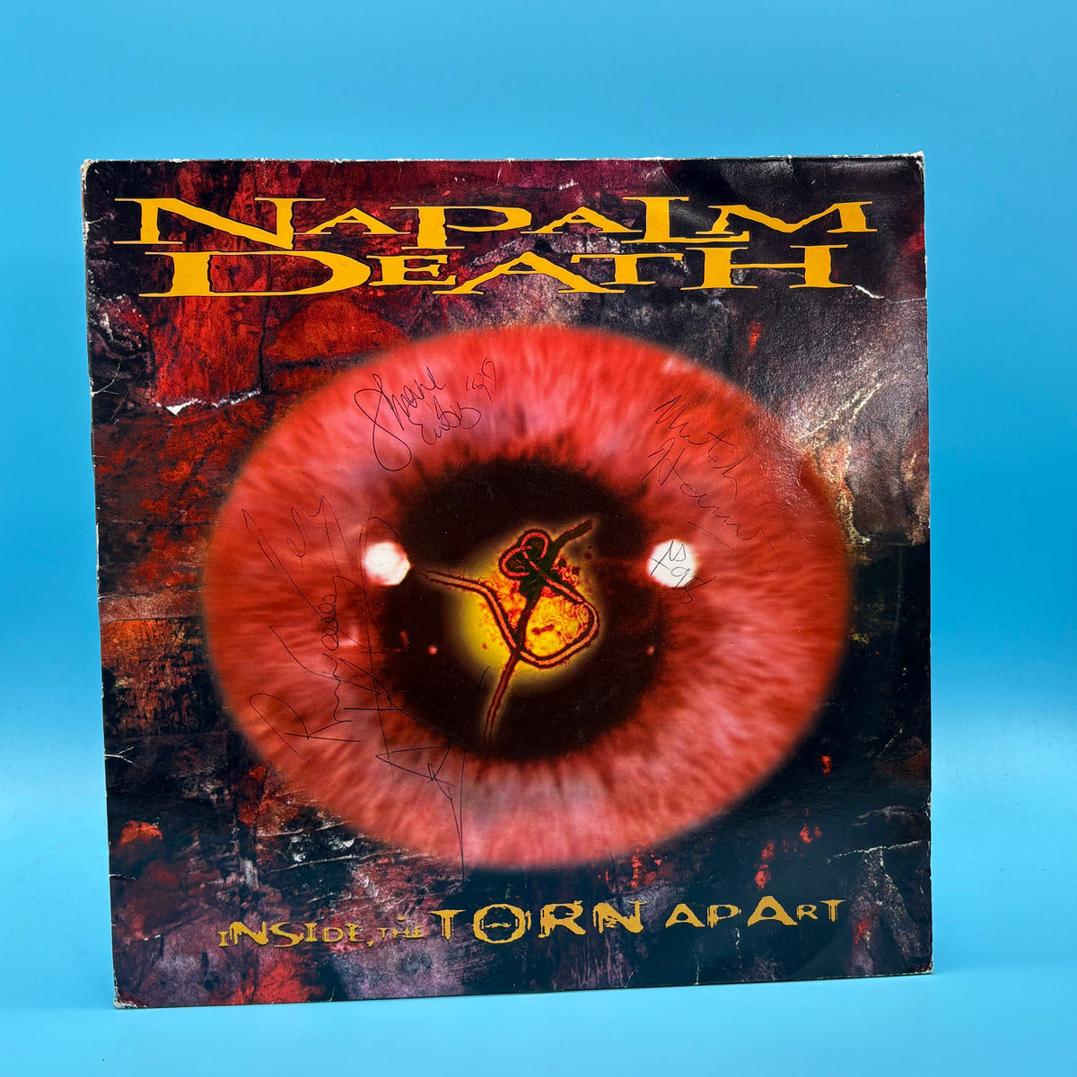 Napalm Death - Inside the Torn Apart Signed Original 1997 Vinyl