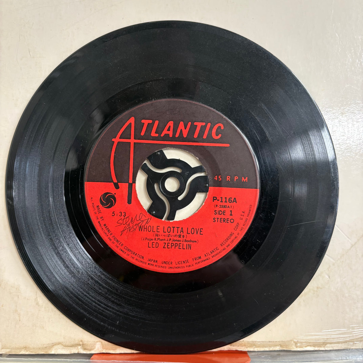 Led Zeppelin - Whole Lotta Love Japanese Single Vinyl