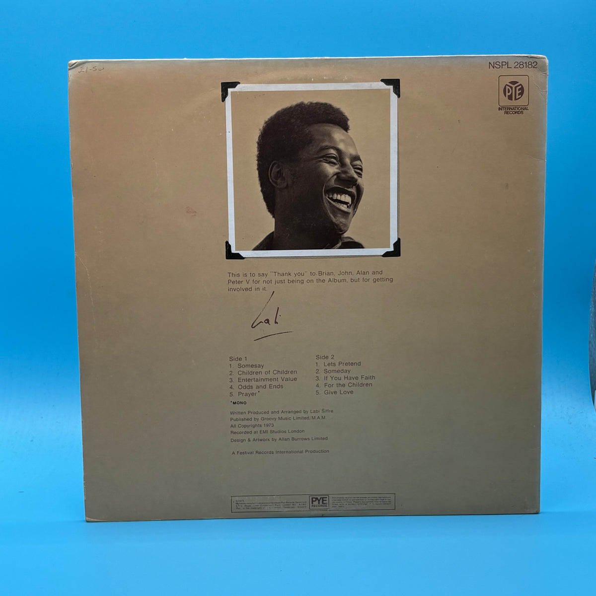 Labi Siffre - For the Children PYE UK Vinyl