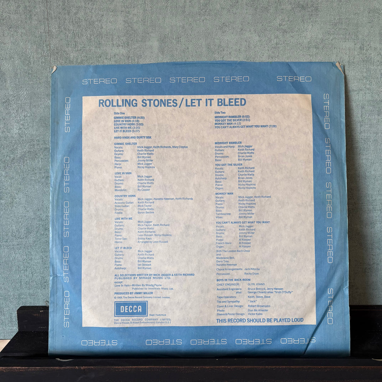 Rolling Stones - Let It Bleed - First Press Stereo - With The Poster - VINYL