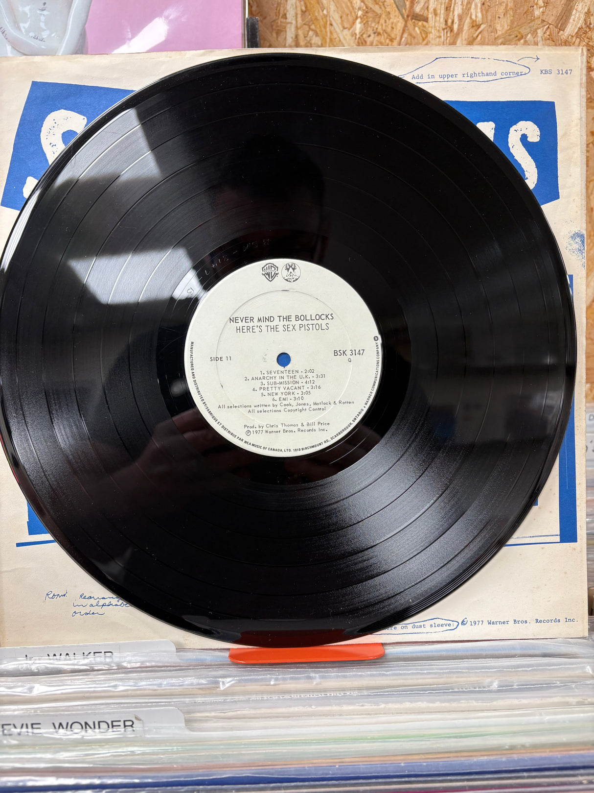 Sex Pistols - Never Mind The Bollocks - Canadian White Label - VINYL