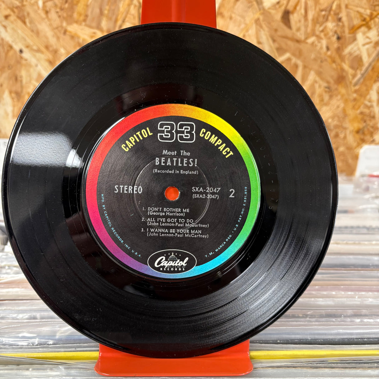 Meet The Beatles! - 7" USA Promotional Juke Box Copy - With 2 Stickers - VINYL