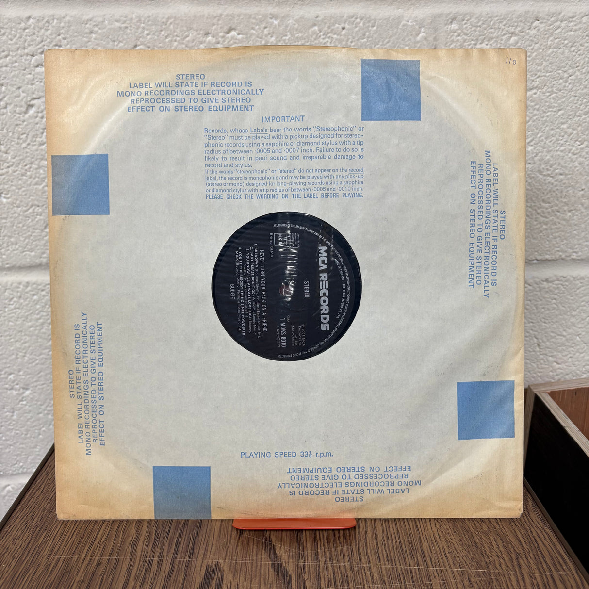 Budgie - Never Turn Your Back On A Friend - Original Press - VINYL