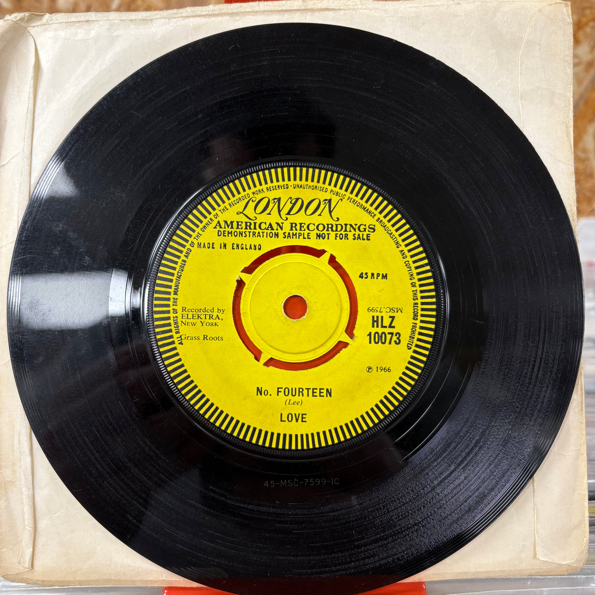 Love - 7 And 7 Is - London Label Demonstration Copy - 7" Single - VINYL