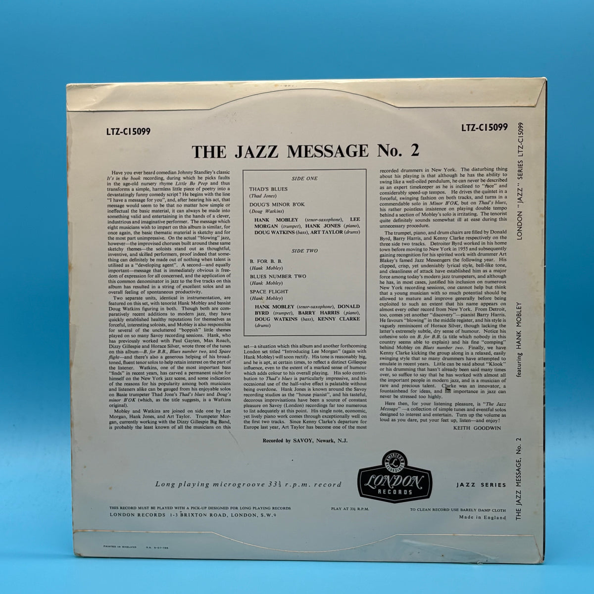 Hank Mobley - The Jazz Message No. 2 Original UK Vinyl