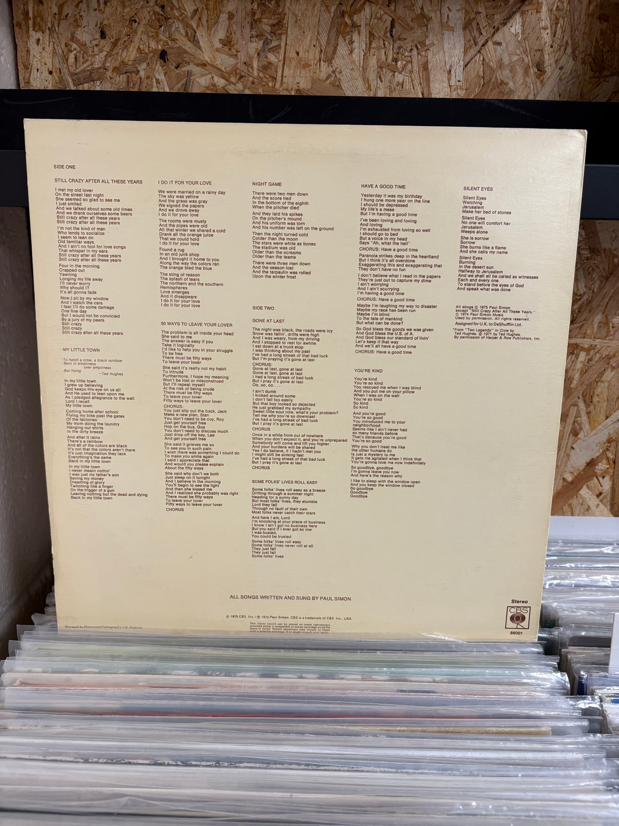 Paul Simon - Still Crazy After All These Years - VINYL