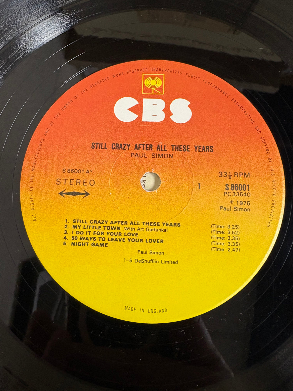 Paul Simon - Still Crazy After All These Years - VINYL