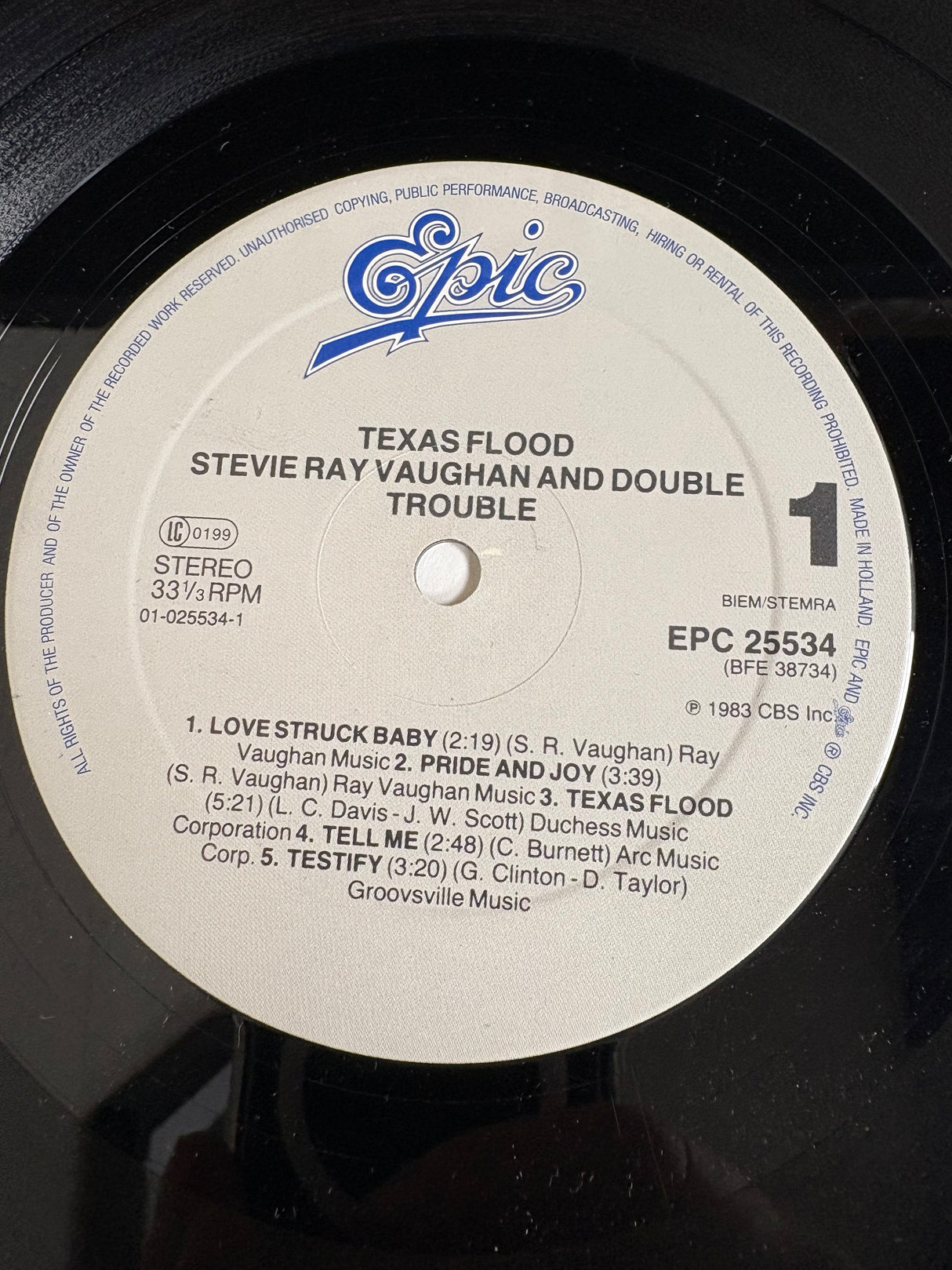 Stevie Ray Vaughan and Double Trouble - Texas Flood - VINYL