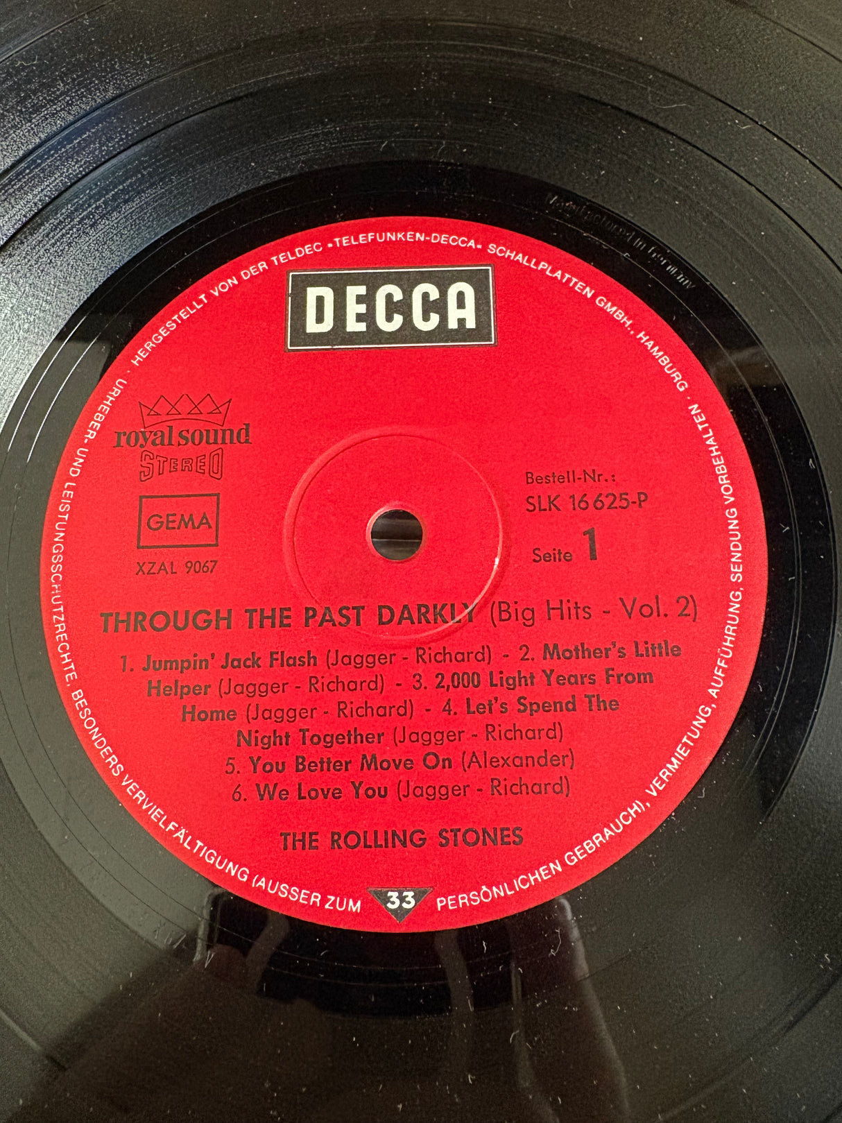 Rolling Stones - Through The Past, Darkly (German Press) - Vinyl