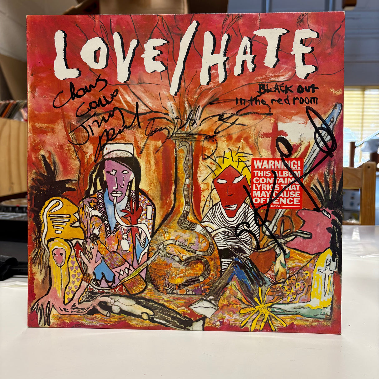 Love/Hate - Black Out In The Red Room - SIGNED - VINYL