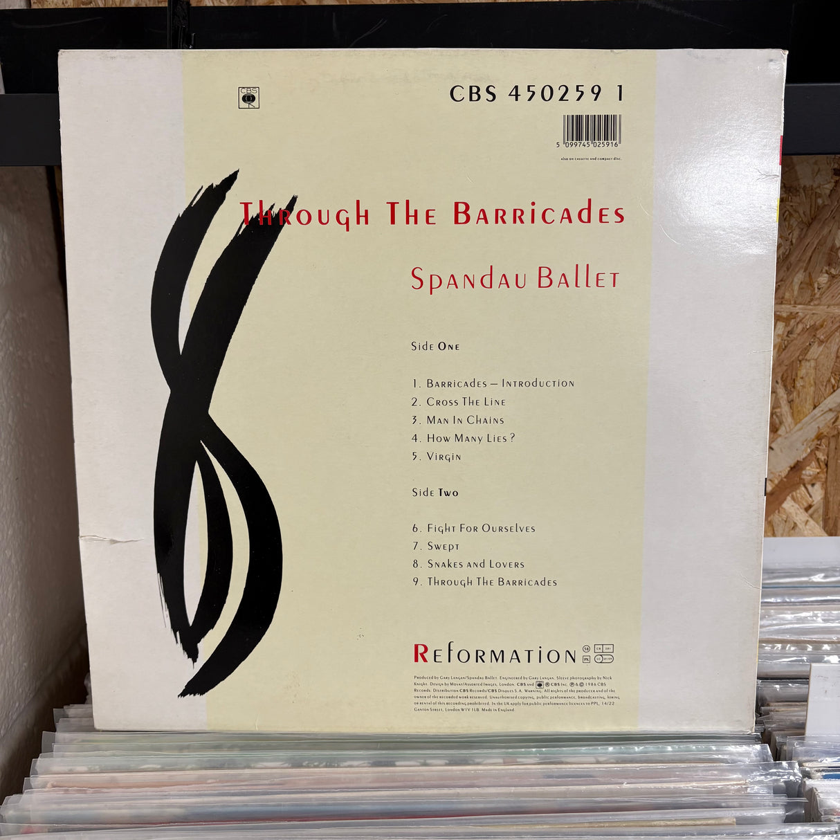 Spandau Ballet - Through The Barricades - VINYL