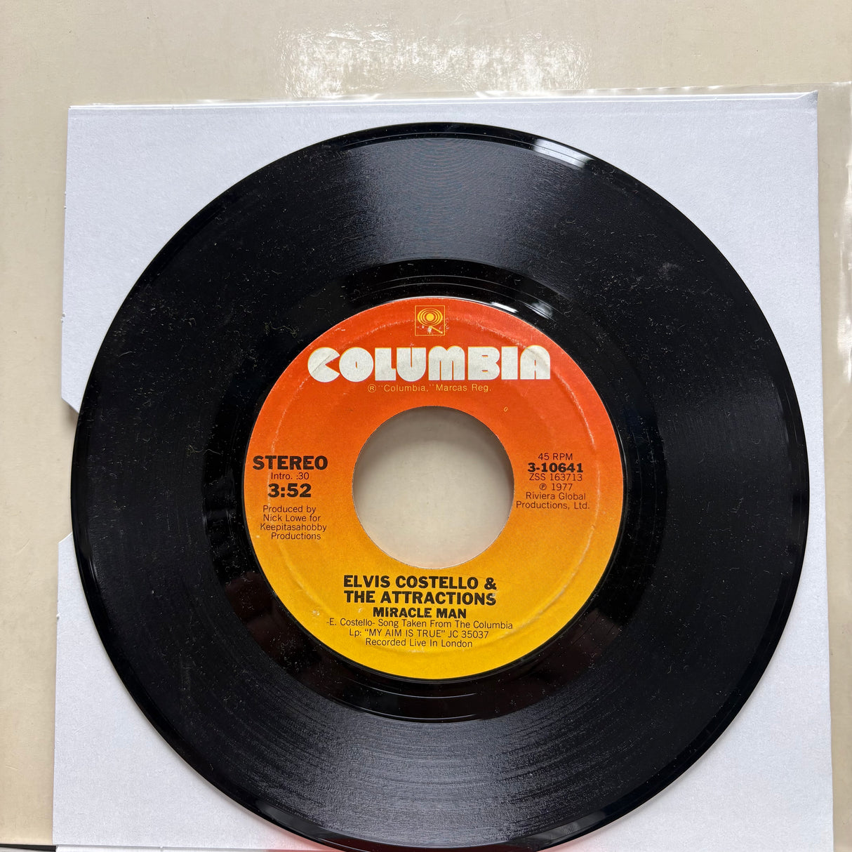 Elvis Costello - Alison - USA PROMO - 7 inch Single - VINYL