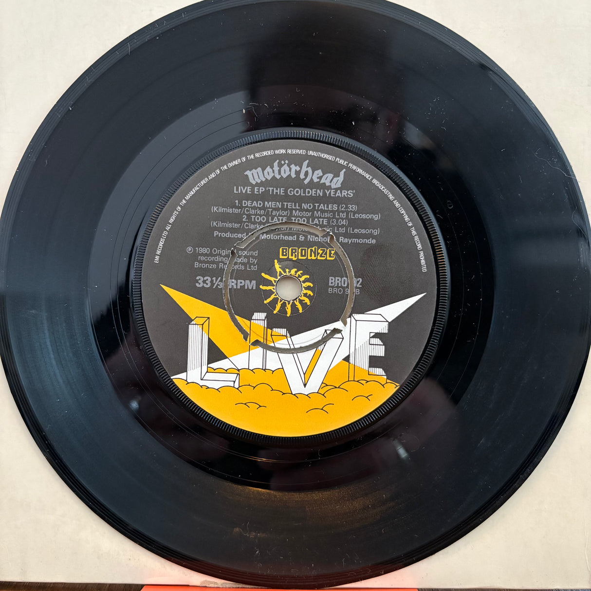 Motörhead - 'The Golden Years' - Live EP - 7 inch Single - VINYL (Copy)